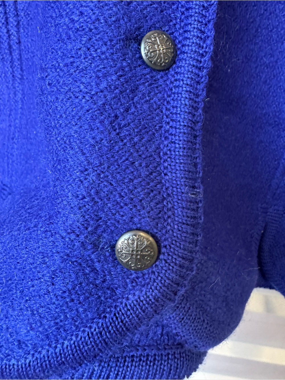 Vintage Nell Flowers 100 Percent Virgin Wool Button Up Sweater Women’s 14 NWT - Picture 7 of 7